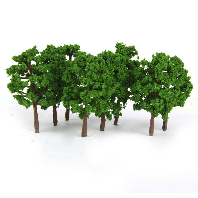 20pcs Green Pine Tree Train Railway Scenery 1:150 Scale Dark Green Layouts