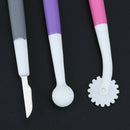 3pcs Fondant Cake Sugar Flower Sculpture Group Shaping Modeling Baking Tool
