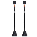 2 pcs USB 3.0 9-pin Header Male to USB 2.0 20-pin Female Adapter Cable for PC