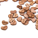 100pcs Rustic Mini Wooden LOVE Heart Embellishments Craft Wedding Decoration