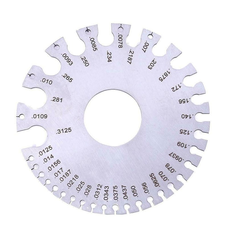 Stainless Steel Round AWG Wire Thickness Ruler Gauge Diameter Measurer Tool