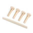 4pcs Acoustic Bass Guitar Bridge Pins Saddle for Bass Guitar Replacement