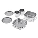 6 Pcs Foldable Handle Picnic Pot Cookware Cooking Supplies Utensils Camping