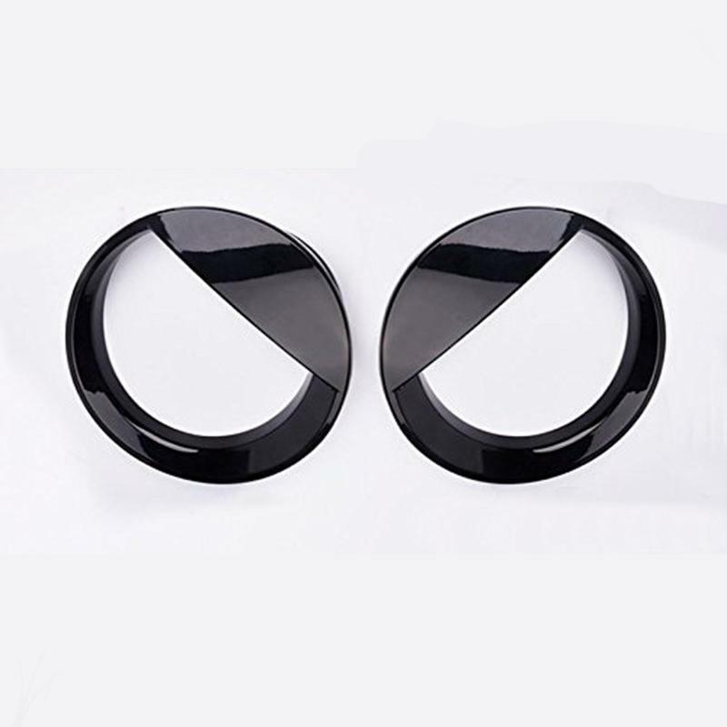 2pcs Black Chrome Bezels Front Light Headlight Trim Cover for Jeep Patriot