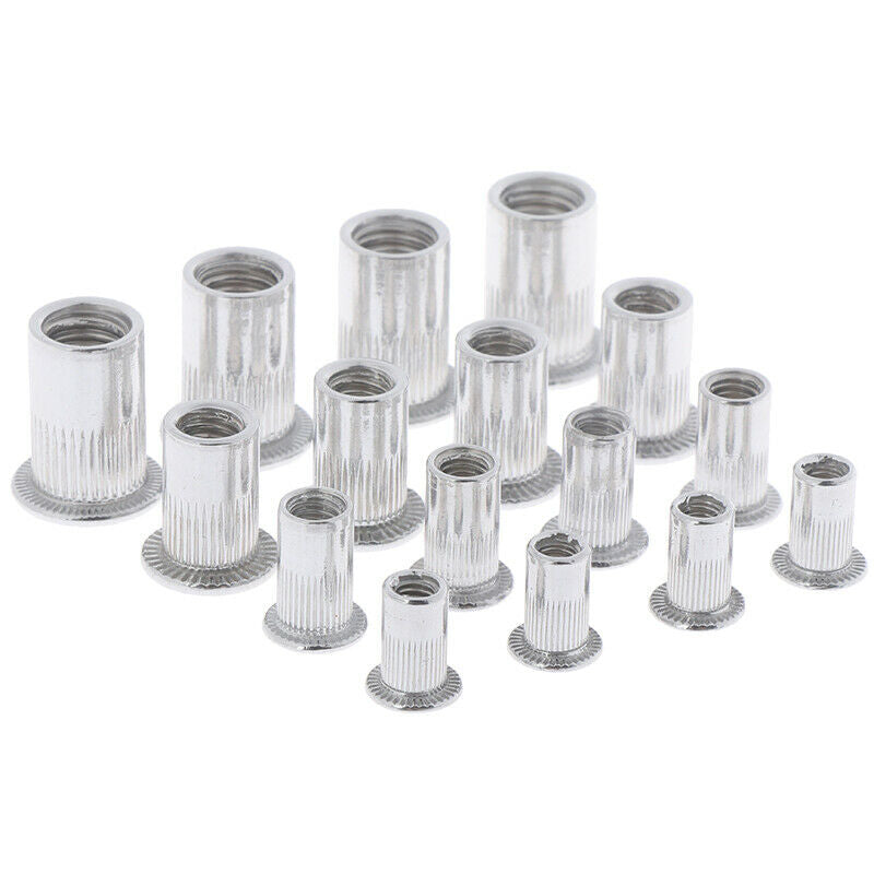 100 x Steel Aluminum Threaded Rivet Nut Inserts Rivnut Nutsert M4/M5/M6/M8 S Bj