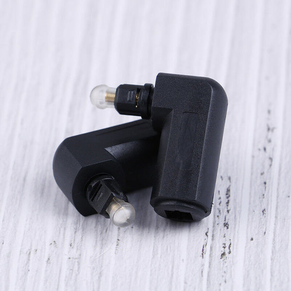 2Pcs 90 degree optical audio cable adapter male and female right angle FT