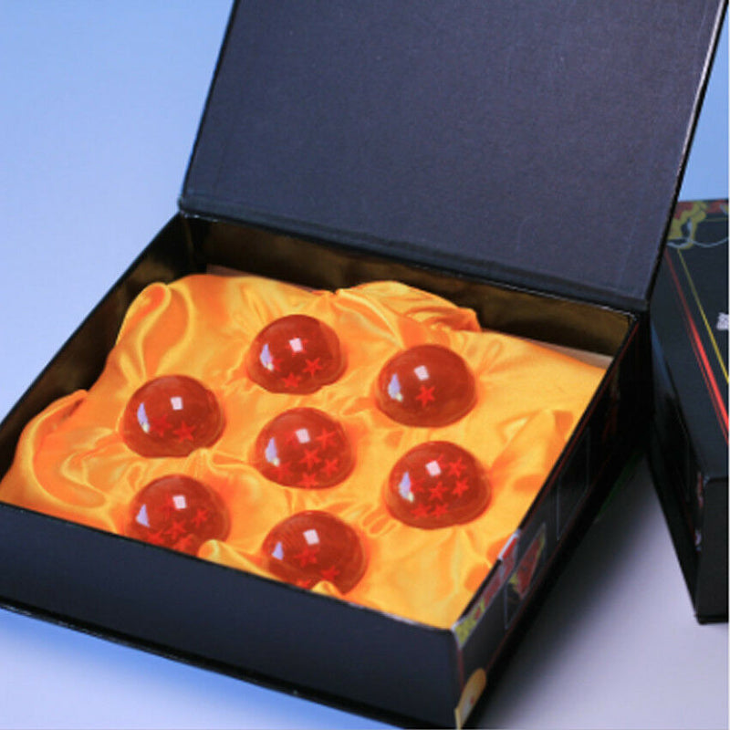 1 set of 7 Stars Crystal Balls 3.5CM Dragon Ball Z New Box 7Pcs Complete Orange