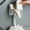 2pcs Drain Soap Holder Multifunction Wall Mounted No Punch Bathroom Storage