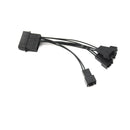Black 4 Way 3 Pin Computer Power Multi Fan Splitter Adapter Cable 12V  Gw