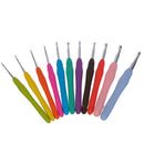 Soft Handle 12 PCS Set Crochet Hooks Needles Knit Yarn Weave Craft AluminumB Gw