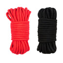 2x 6mm Tying Cotton Cord Thread Games Macrame Jewellery DIY Black+Red - 10m