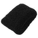 2.4" Width Solid Black Elastic Ponytail Holder Hair Tie Band 2 Pcs