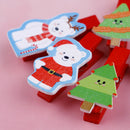 10pcs Christmas Tree Elk Wooden Clip Photo Paper Postcard Craft DIY ClipsY5
