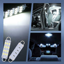 4pcs Car Festoon LED Bulbs 44mm 12SMD 3528 Interior Dome Lamp White Light