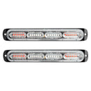 2PCS Car Truck LED Warning Hazard Strobe Flashing Lamp Bar Beacon White