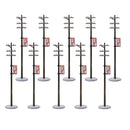 10Pcs Standard 1:87 Mini Electric Line Pole For Train Park Layout HO Scale