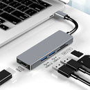 5 in 1 USB C Hub Triple-Display USB C Adapter with DUAL HDMI, VGA, Type C PD, 2