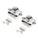 2pcs Cupboard Draw Push Button Door Lock Press Close Latch Catch Campervan
