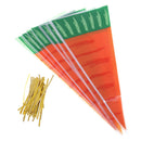 20pcs Easter Carrot Candy Bags Easter Gift Bags Plastic Candy Cones Bags M&E