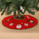 60cm Christmas Tree Apron Non-woven Xmas Tree Skirt Carpet Party Ornaments