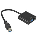 USB 3.0 to VGA Video Display Adapter 1080P Multi-Display Converter (Black)