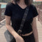 Casual Nylon Messenger Bag Women Fashion Pure Color Street Shoulder Handbag