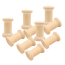 10 Pieces/Set Wooden Spools Unfinished for Craft Projects Natural Color