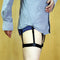 Men's Shirt Stays Holders Elastic Garter with Non-slip Locking Clamps Black