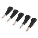 5x 4mm Male Retractable Sheath Banana Plug Solder Connector Black