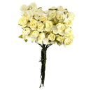 144 X Artificial Paper Rose Flower Wedding Craft Decor Ivory