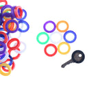 10Pcs Candy Color Hollow Silicone Key Cap Covers Topper Keyring Circle ES