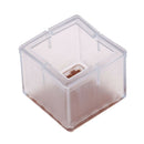 10 Pieces Clear Chair Leg Floor Protectors Furniture Pads Square Leg 42-48mm