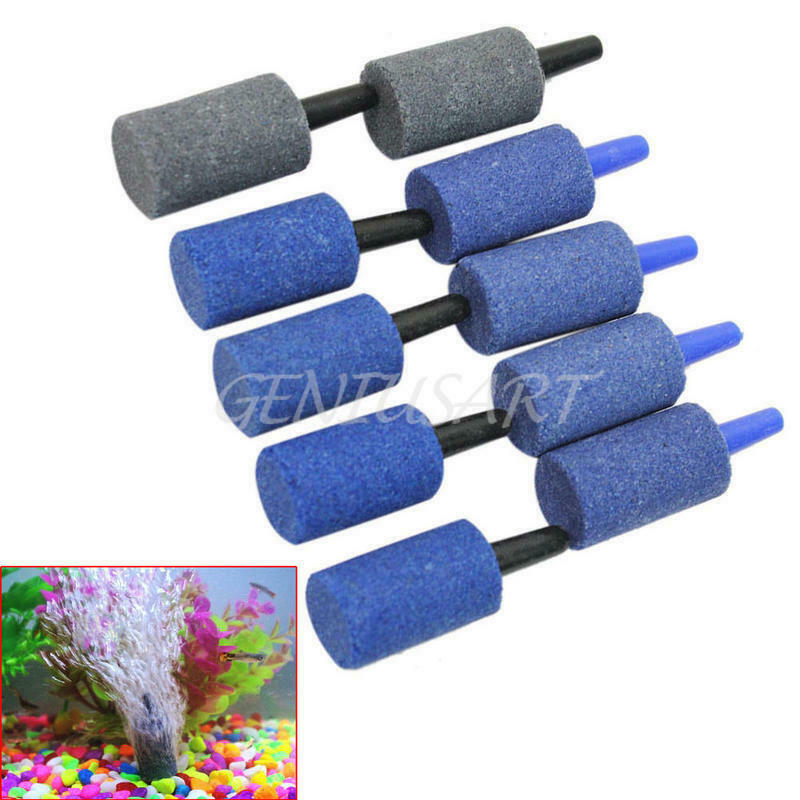 10 Pcs New Cylinder Bubble Aeration Aerator Air Stone For Aquarium Fis KRO