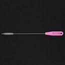 Pink Plastic Handle Stainless Steel Twisted Bottle Straw Brush Cleaner