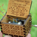 To my gorgeous wife- I LOVED YOU THEN I LOVE YOU STILL - Engraved Music Box Gift