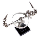 5X Third Hand Soldering Iron Stand Helping Clamp Vise Clip Magnifying Glass lj
