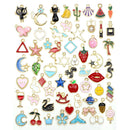60Pcs/Set Enamel Mixed Animal Fruit Charms Pendant DIY Necklace Jewelry Maki-OZ