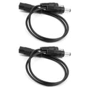 2pcs Dc 5.5 X 2.1 mm 1 plug to 2 plug adapter Power cable adapter