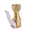 Straight Brass Car Tire Inflator Valve Stem Connector Air Chuck Lock On Clip ME