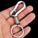 Stainless Steel Spring Gourd Buckle Belt Clip Loop Keychain Keyring Key Fob Hot
