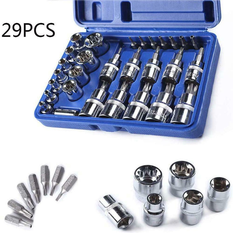 29pc Polish Chrome Vanadium Steel Household Tool Set Auto Repair Tool Hardware