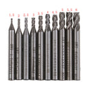 10X 1.5-6mm HSS Straight Shank 4 Flue End Mill Cutter CNC Drill Bit Tool Set BX