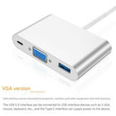 Type-C to VGA Adapter Cable + HUB + PD 3 in 1 Docking Station Type-C to m C8Z4