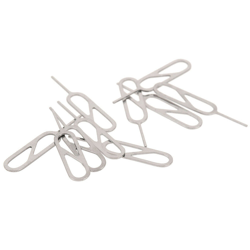 10 Pcs Sim card tray removal eject pin key tool stainless steel t!WJCA~