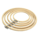 5Pcs/set Wood Round Cross Stitch Machine Embroidery Hoop Frame Ring Bamboo