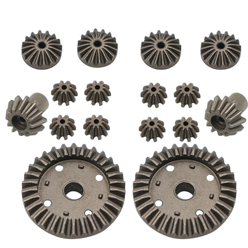 16Pcs Upgrade Parts Motor Driving Gear Metal Differential Gear Combo Set Made of