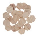 Unfinished Wood Hexagon Cutout Tile Pieces for DIY Crafts (25Pcs) Blank Wooden