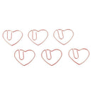 100 Pieces Love Heart Shaped Small Paper Clips Bookmark Clips for Office Sc