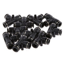 10x Tube OD 8mm 5/16 Tee Union Pneumatic Connector Air Line Quick Fittings Joint