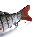 Solid Hook Fishing Lure Wobblers 6 Segment Swimbait Crankbait Hard Bait Tackle